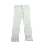 Sarabanda Pantalone Tinta Unita con Brillantini per Bambina 06257 BIANCO SARABANDA 