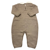 BABY LORD tutina manica lunga tinta unita cn babbucce Fango per Neonato 316 FANGO BABY LORD 