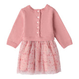 MINI BANDA abito manica lunga con gonna tulle Rosa per Neonata 3A753 ROSA MINI BANDA 