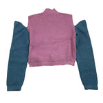 TO be too maglia mezzo collo tinta unita con maniche in contrasto Lilla per Bambina TFJF24M493 LILLA TO be too 