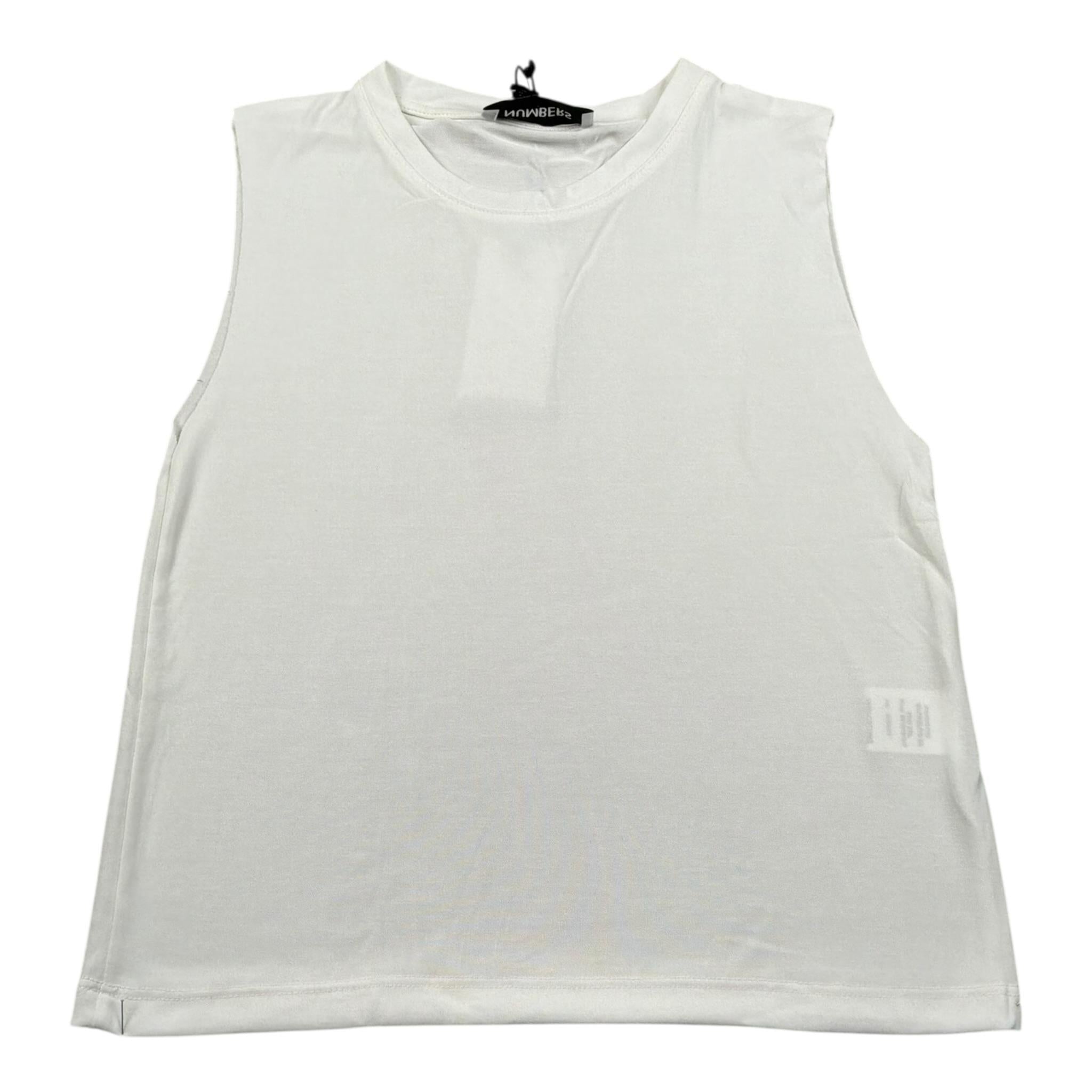 Numbers Canotta Girocollo Tinta Unita per Bambino CAN01 BIANCO NUMBERS 