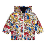 Guess Giubbino Tinta Unita con Zip E Cappuccio per Neonato I4YL00WEGY0 BIANCO GUESS 