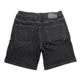 Cesare Paciotti Bermuda In Denim Tinta Unita Con Girovita Regolabile Nero Per Bambino