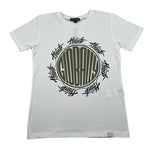 Please T-Shirt Girocollo Tinta Unita con Stampa per Bambino MBF3030B72 PANNA PLEASE 