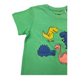 Losan T-Shirt Girocollo Tinta Unita con Stampe In Contrasto Verde per Neonato