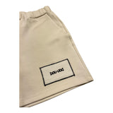 Dou Dou Bermuda Tinta Unita con Logo per Bambina DW6R39 PANNA DOU DOU 