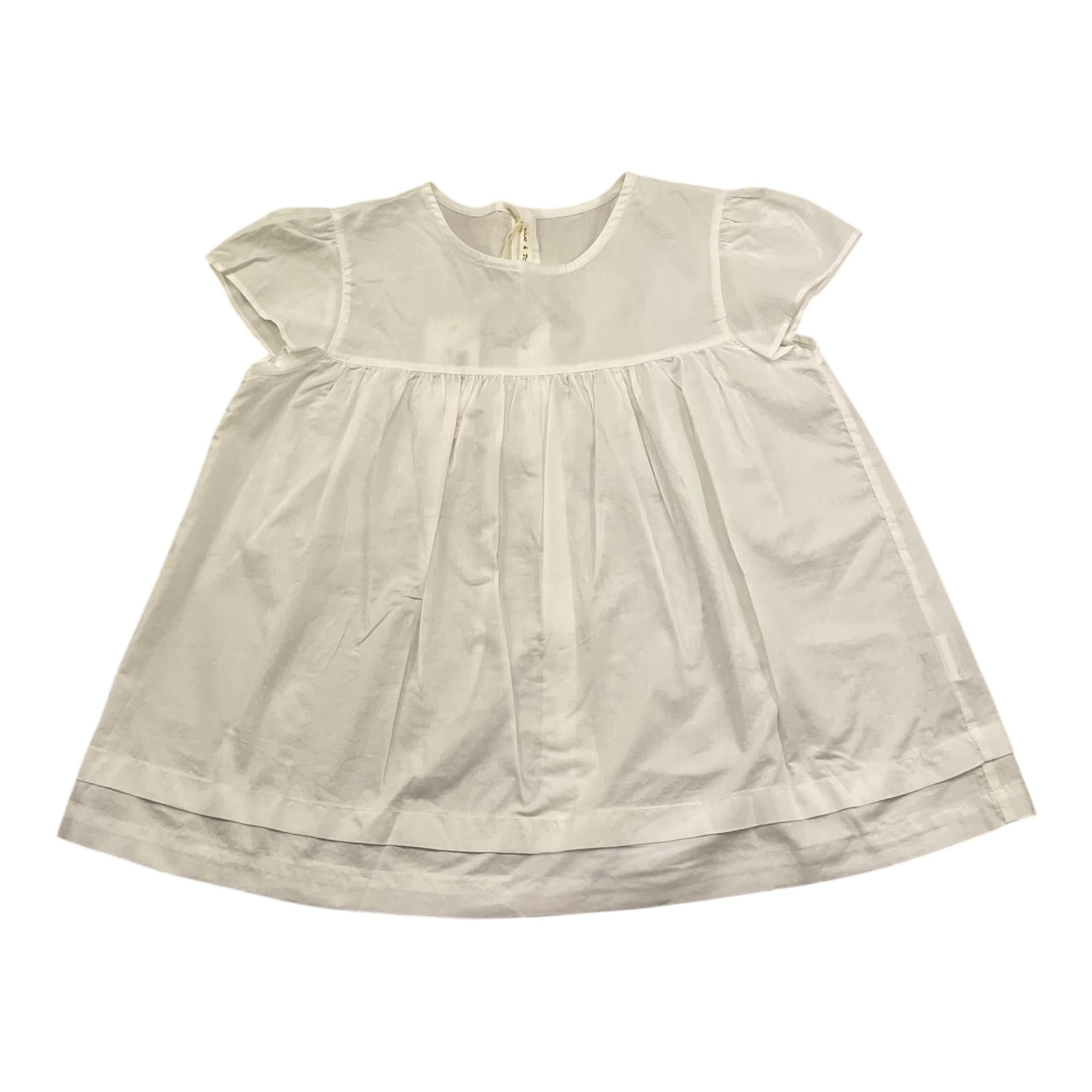 Zhoe & Tobiah Camicia Mezza Manica Tinta Unita per Bambina RTT11B BIANCO ZHOE & TOBIAH 