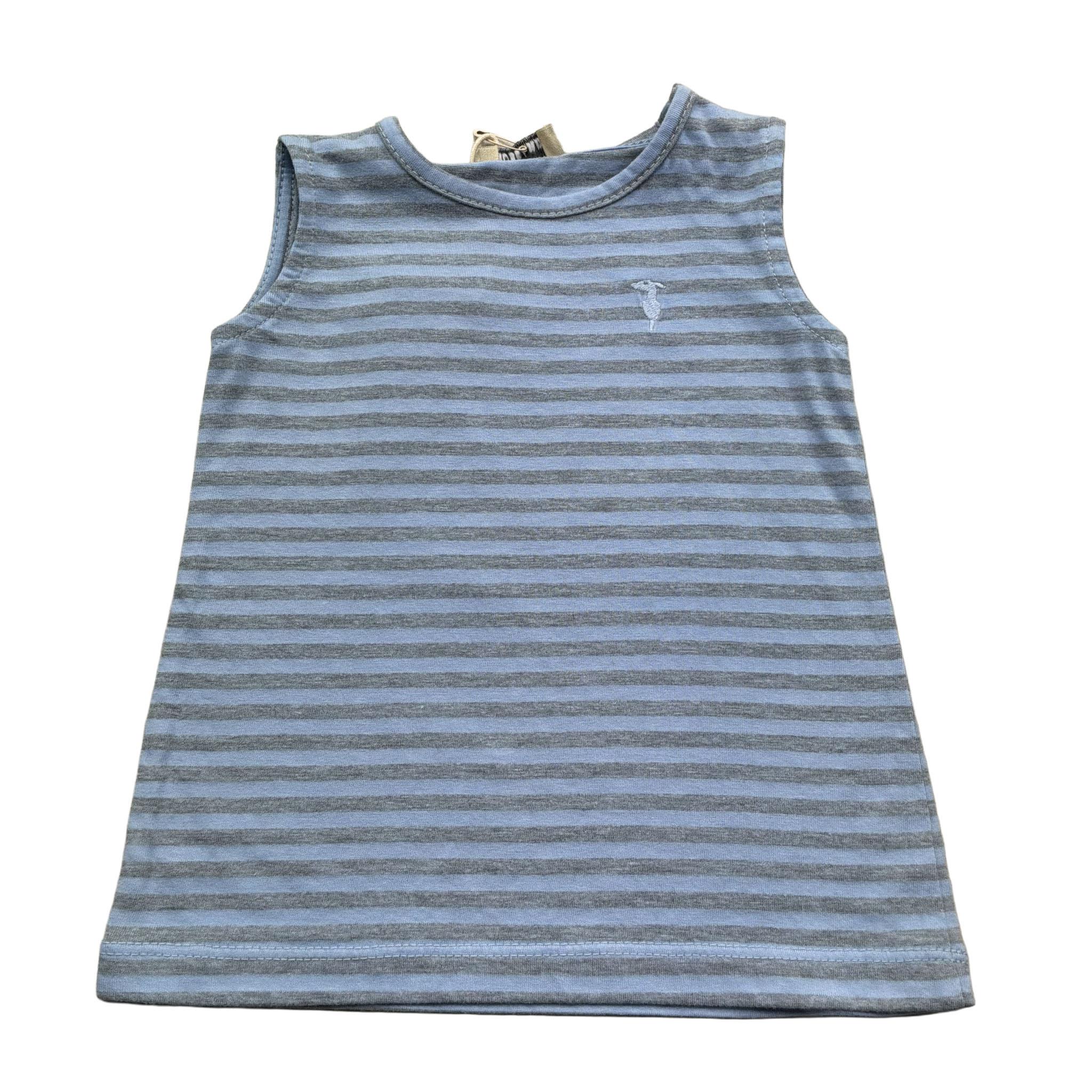 Trussardi Canotta Fantasia A Righe per Neonato TIP26111CNO AZZURRO TRUSSARDI 