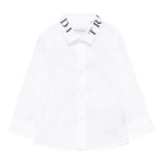Trussardi Camicia Tinta Unita con Logo per Bambino TIP25091CA BIANCO TRUSSARDI 