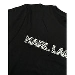 Karl Lagerfeld T-Shirt Girocollo tinta unita con Logo Nero per Bambino Z30055 NERO KARL LAGERFELD 