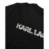 Karl Lagerfeld T-Shirt Girocollo tinta unita con Logo Nero per Bambino Z30055 NERO KARL LAGERFELD 