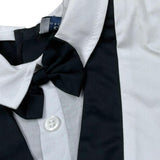 Aletta Pagliaccetto Bicolore con Papillion per Neonato MA22030 BIANCO/BLU ALETTA 