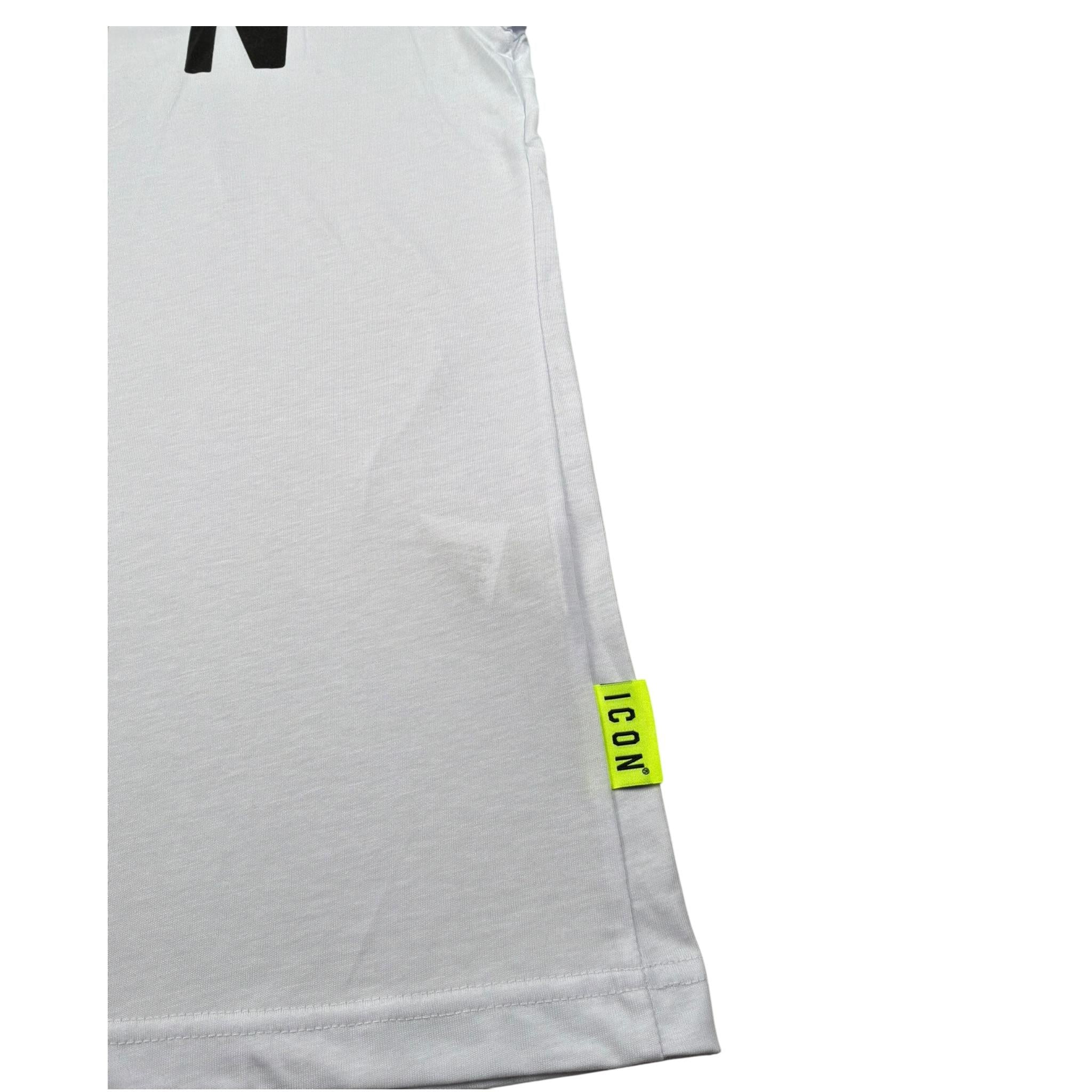 Icon T-Shirt Girocollo Tinta Unita con Logo per Bambino IBKS00489 BIANCO ICON 