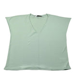 Nera 20.52 T-Shirt Tinta Unita Scollo A V per Bambina N15455 VERDE ACQUA NERA 20.52 