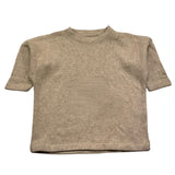 @MADILLY maglia tinta unita grocollo con fantasia a righe Beige per Neonata 018899NX BEIGE @MADILLY 