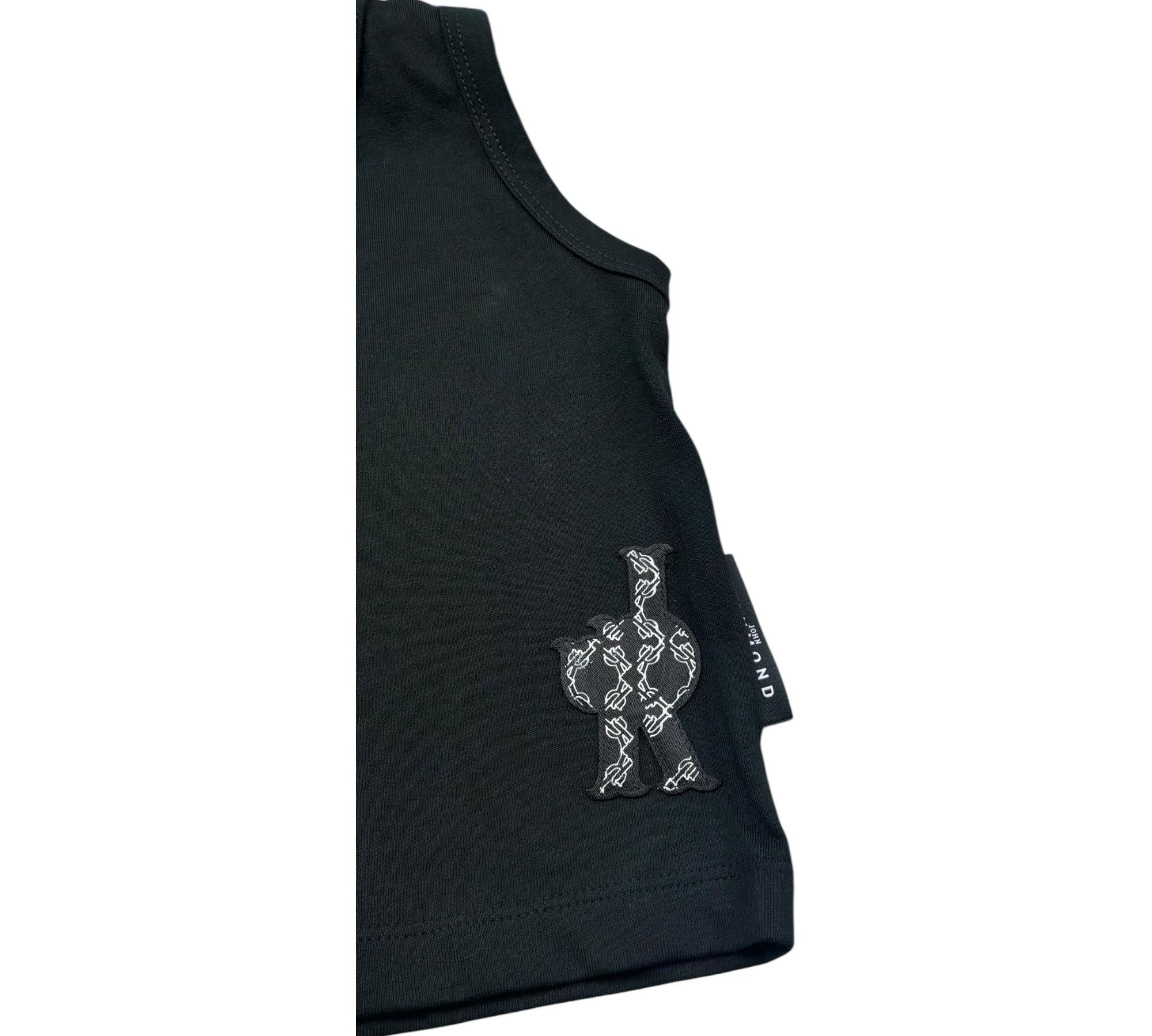 John Richmond Completo 2 Pezzi Canotta-Short Tinta Unita per Bambina RGP26064CJ NERO JOHN RICHMOND 