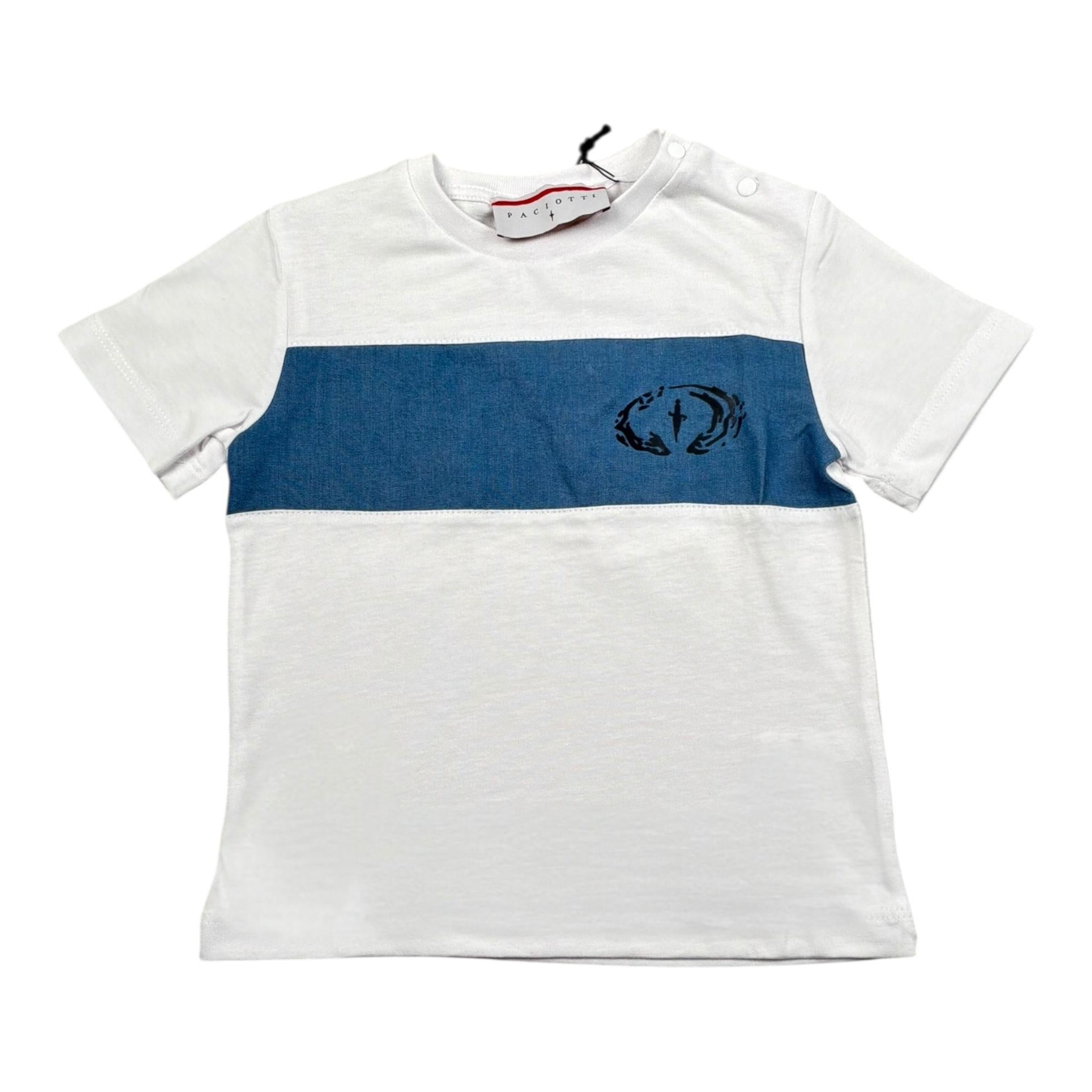 Cesare Paciotti T-Shirt Girocollo Tinta Unita con Stampa per Neonato TSP5157BXN BIANCO CESARE PACIOTTI 