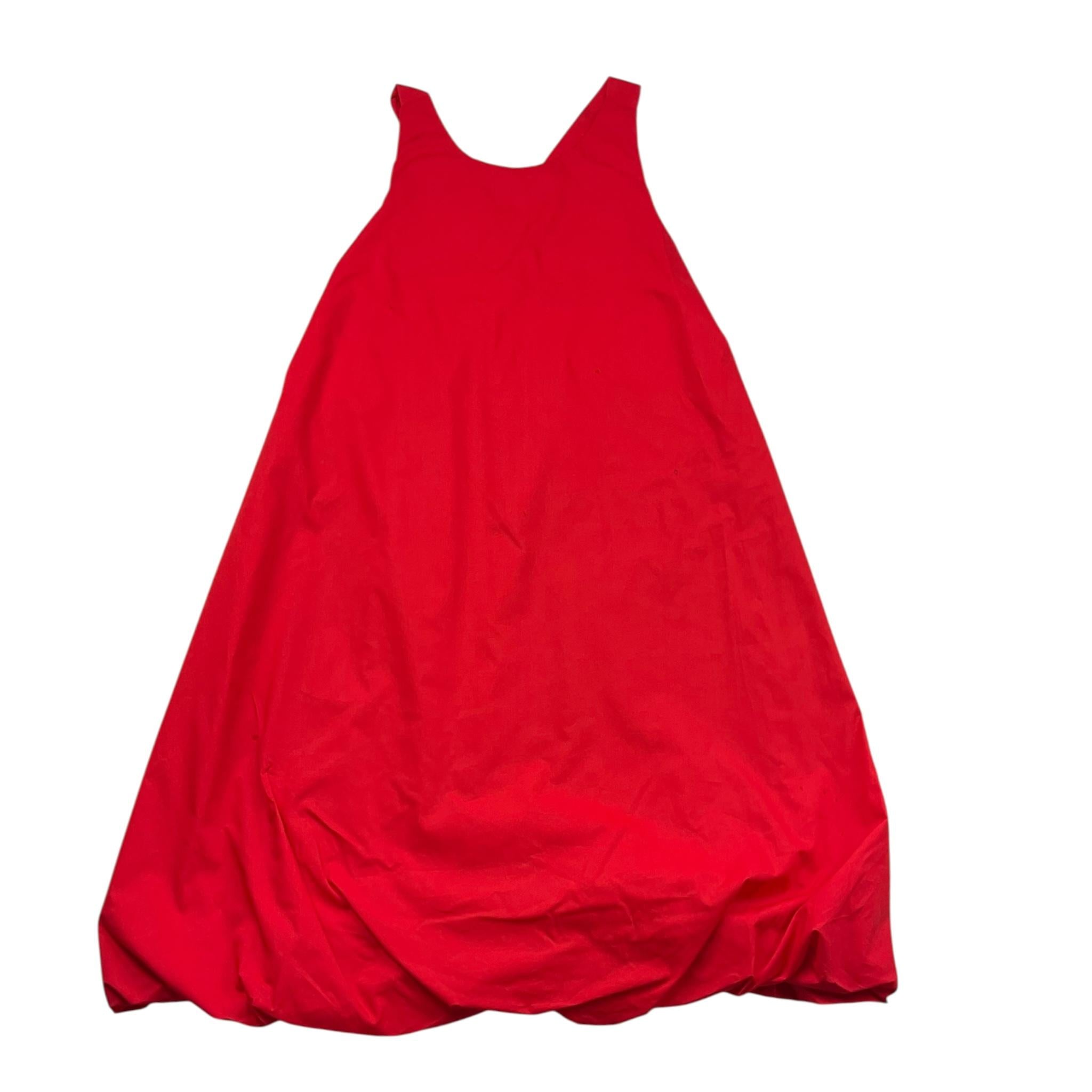 Dixie Abito Tinta Unita con Bretelle per Bambina AB5627G74 ROSSO DIXIE 