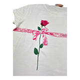 Monnalisa T-Shirt Girocollo Tinta Unita con Stampa per Bambina 719601 BIANCO MONNALISA 