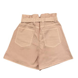 Philosophy Short Tinta Unita Con Cinturino Rosa Per Bambina