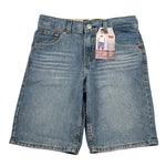 Levi'S Bermuda In Denim Tinta Unita con Girovita Regolabile per Bambino 8EK286 AZZURRO LEVI'S 