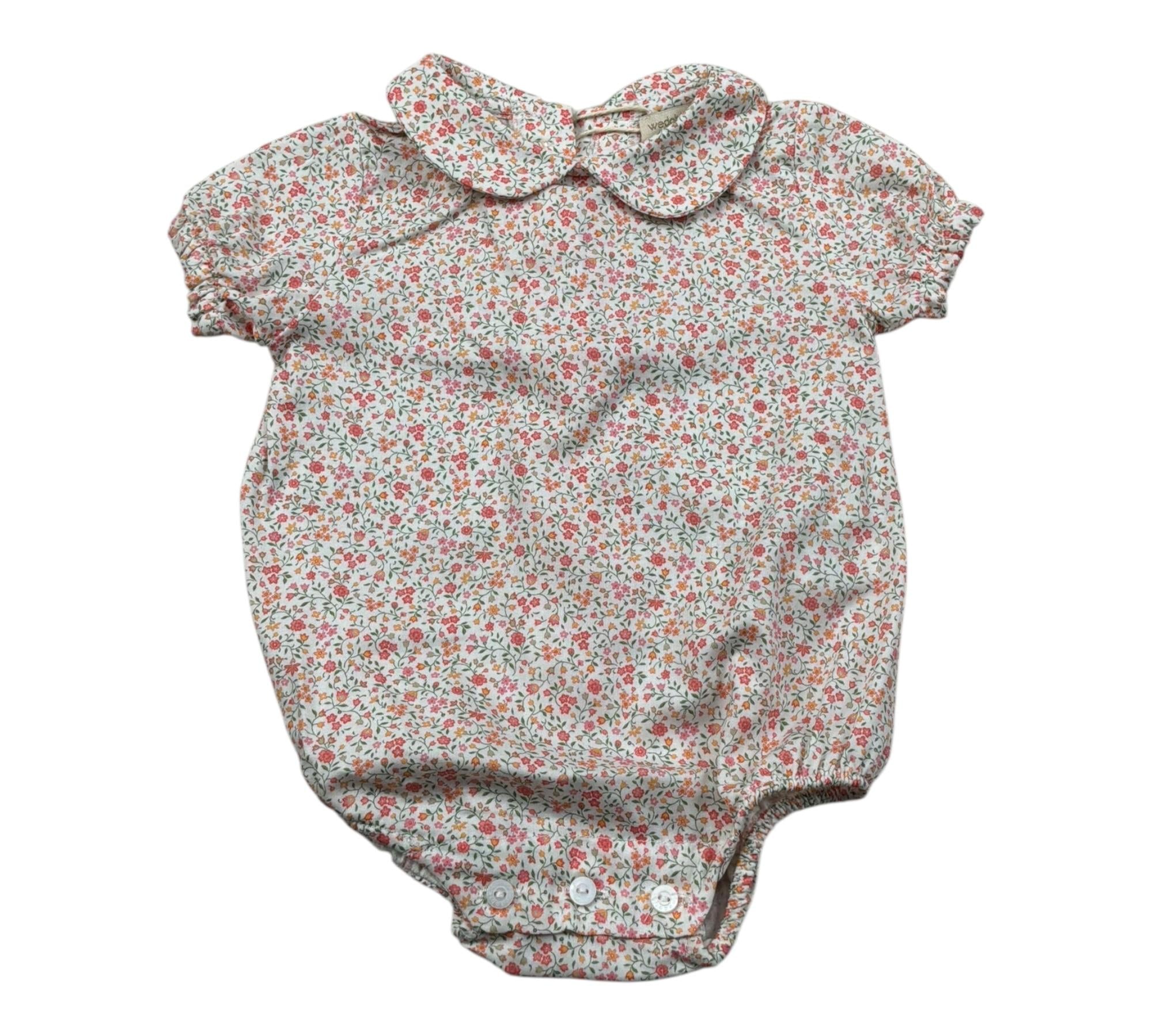 Wedoble Pagliaccetto Meza Manica Fantaisa Floreale per Neonata V2506716A BIANCO WEDOBLE 