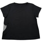 Liu Jo T-Shirt Girocollo Tinta Unita con Applicazione per Bambina GA5067X NERO LIU JO 