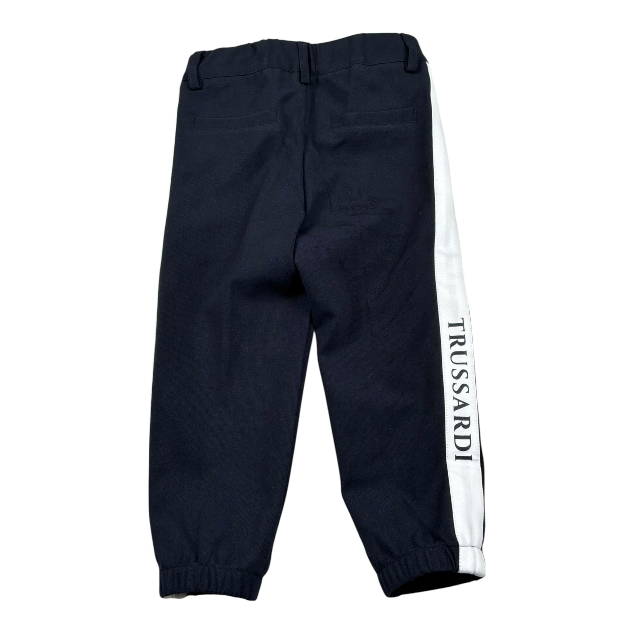 Trussardi Pantalone Tinta Unita con Profili In Contrasto per Neonato TIP25064PA BLU TRUSSARDI 