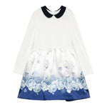 MONNALISA abito bicolore con stampa frozen Bianco per Bambina 11D926NP BIANCO MONNALISA 