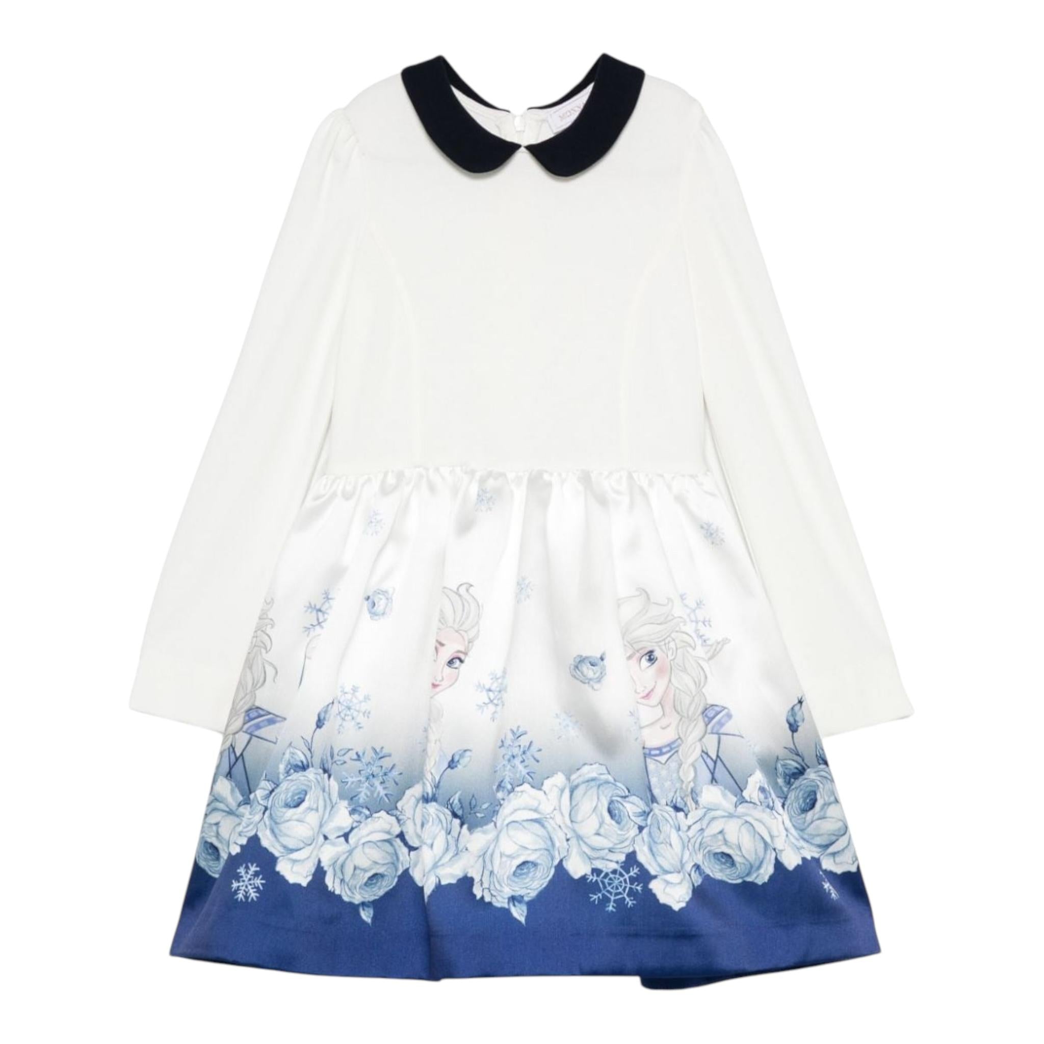 MONNALISA abito bicolore con stampa frozen Bianco per Bambina 11D926NP BIANCO MONNALISA 