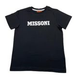 Missoni T-Shirt Girocollo Tinta Unita con Paillettes per Bambina MV8A11 NERO MISSONI 