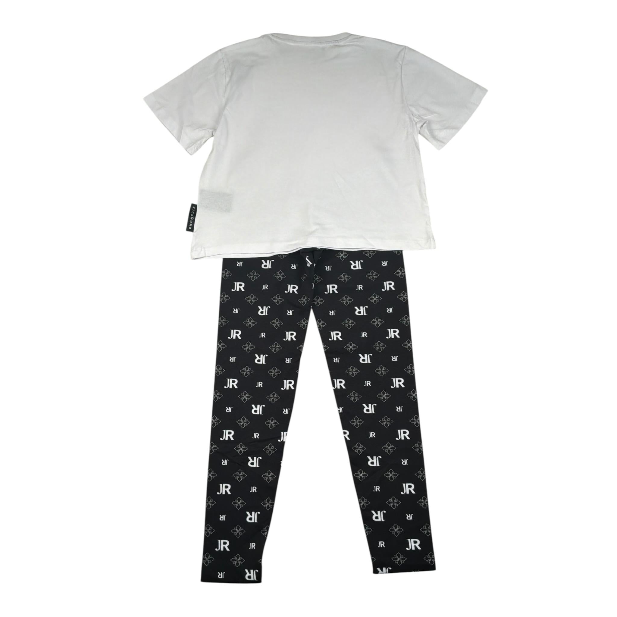 Trussardi Completo 2 Pezzi T-Shirt-Leggins Bicolore per Bambina RGP25086CJ BIANCO/NERO TRUSSARDI 