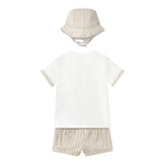 Mayoral Completo 3 Pezzi T-Shirt-Bermuda-Cappello per Neonato 11201 BIANCO MAYORAL 