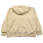 DISCLAIMER felpa con zip e cappuccio tinta unita con logo Panna per Bambino 24IDK58226 PANNA DISCLAIMER 