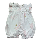 Le Bebe Pagliaccetto Mezza Manica Tinta Unita con Stampe per Neonata LBG6290 BIANCO LE BEBE 
