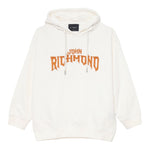 JOHN RICHMOND felpa con cappuccio tinta unita con stampa in contrasto Panna per Bambino RBA24057FE PANNA JOHN RICHMOND 