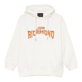 JOHN RICHMOND felpa con cappuccio tinta unita con stampa in contrasto Panna per Bambino RBA24057FE PANNA JOHN RICHMOND 