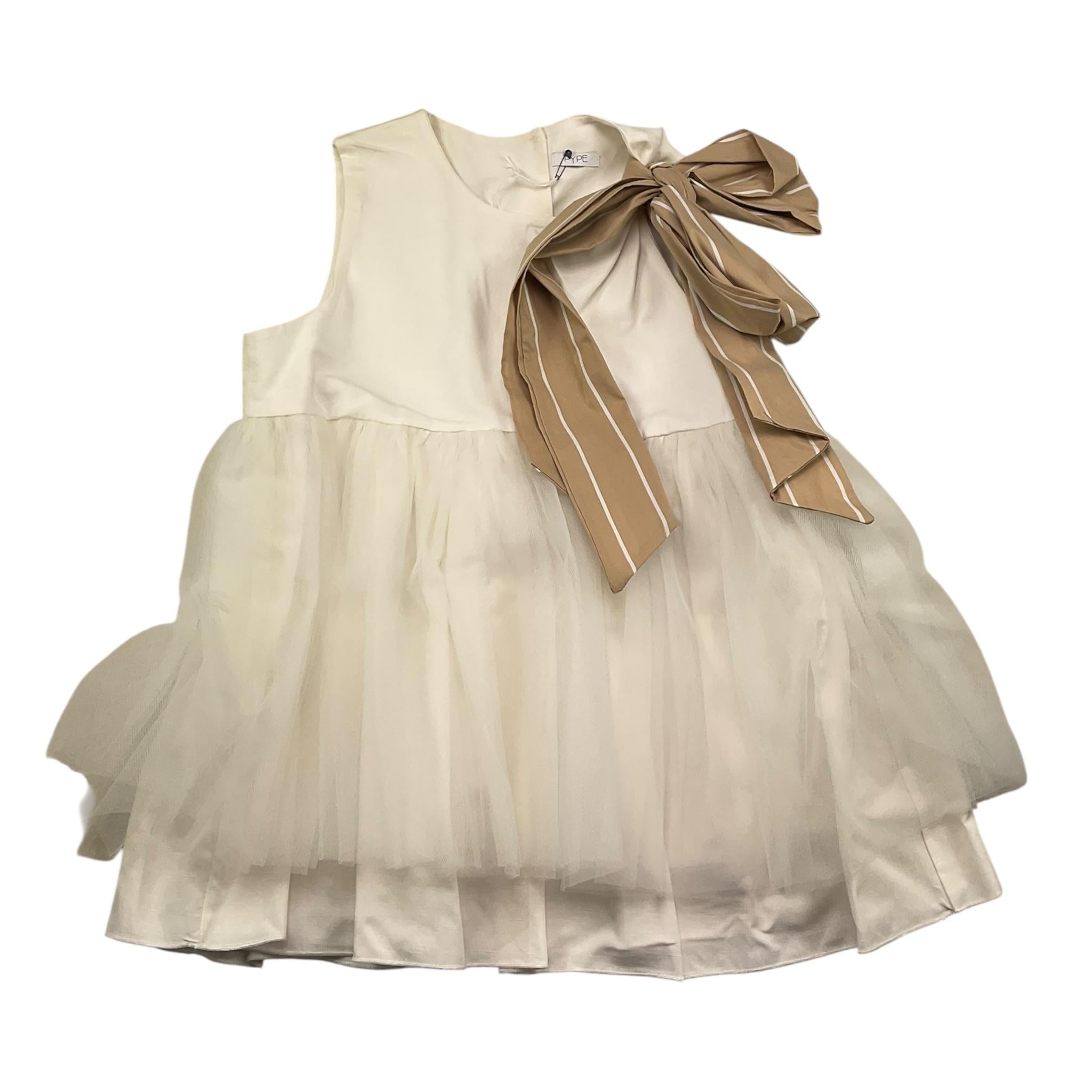 Pype Camicia Giromanica Tinta Unita con Tulle per Bambina LOREN PANNA PYPE 