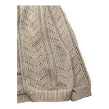 Wedoble Schlichte Strickjacke mit Lochmuster in Beige für Baby Mädchen