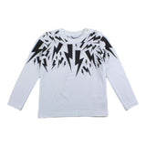 Neil Barrett Shirt Girocollo Tinta Unita Con Stampa In Contrasto Bianco Per Neonato