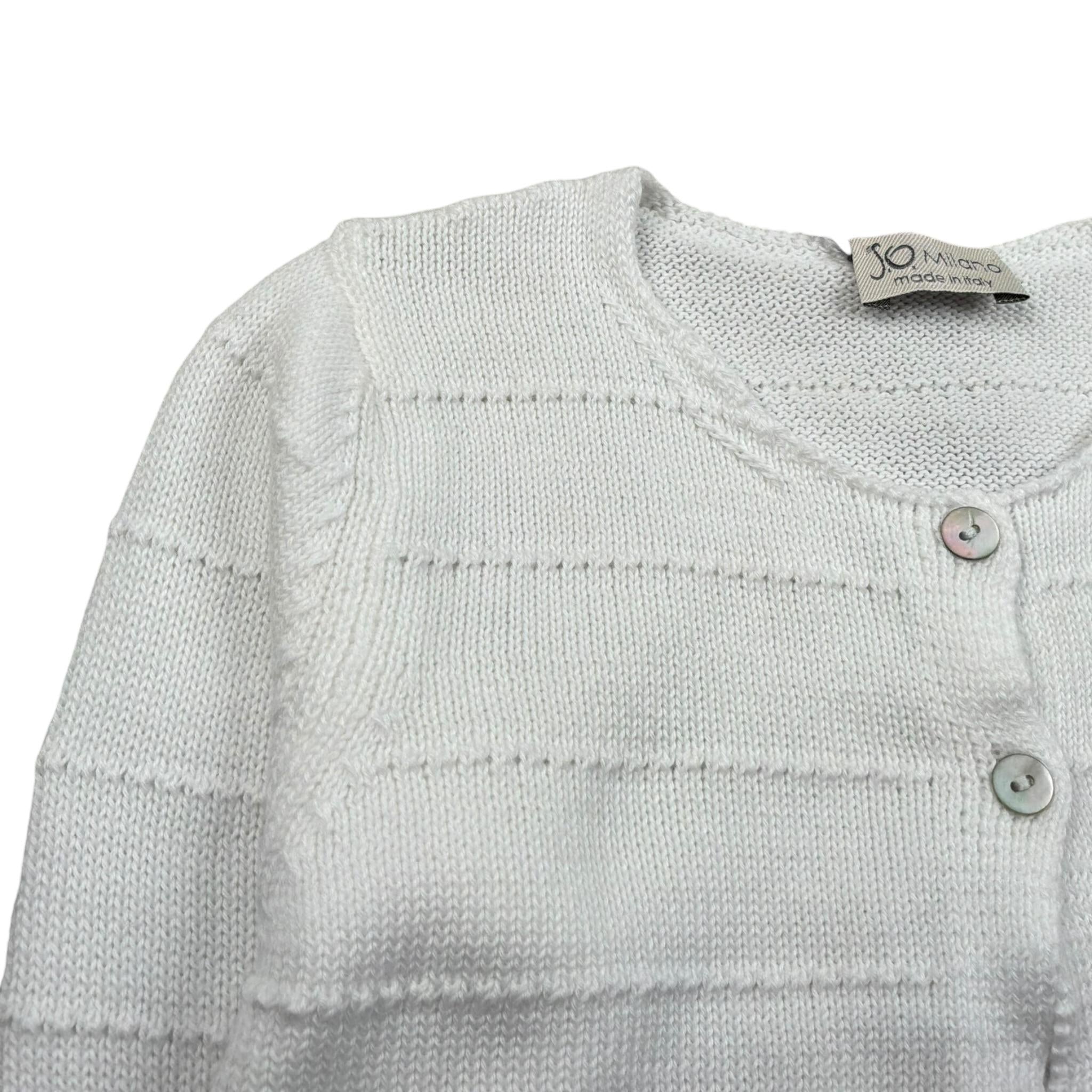 J.O. Milano Coprispalle tinta unita con Ricami Bianco per Bambina 573X1JXX BIANCO J.O. MILANO 