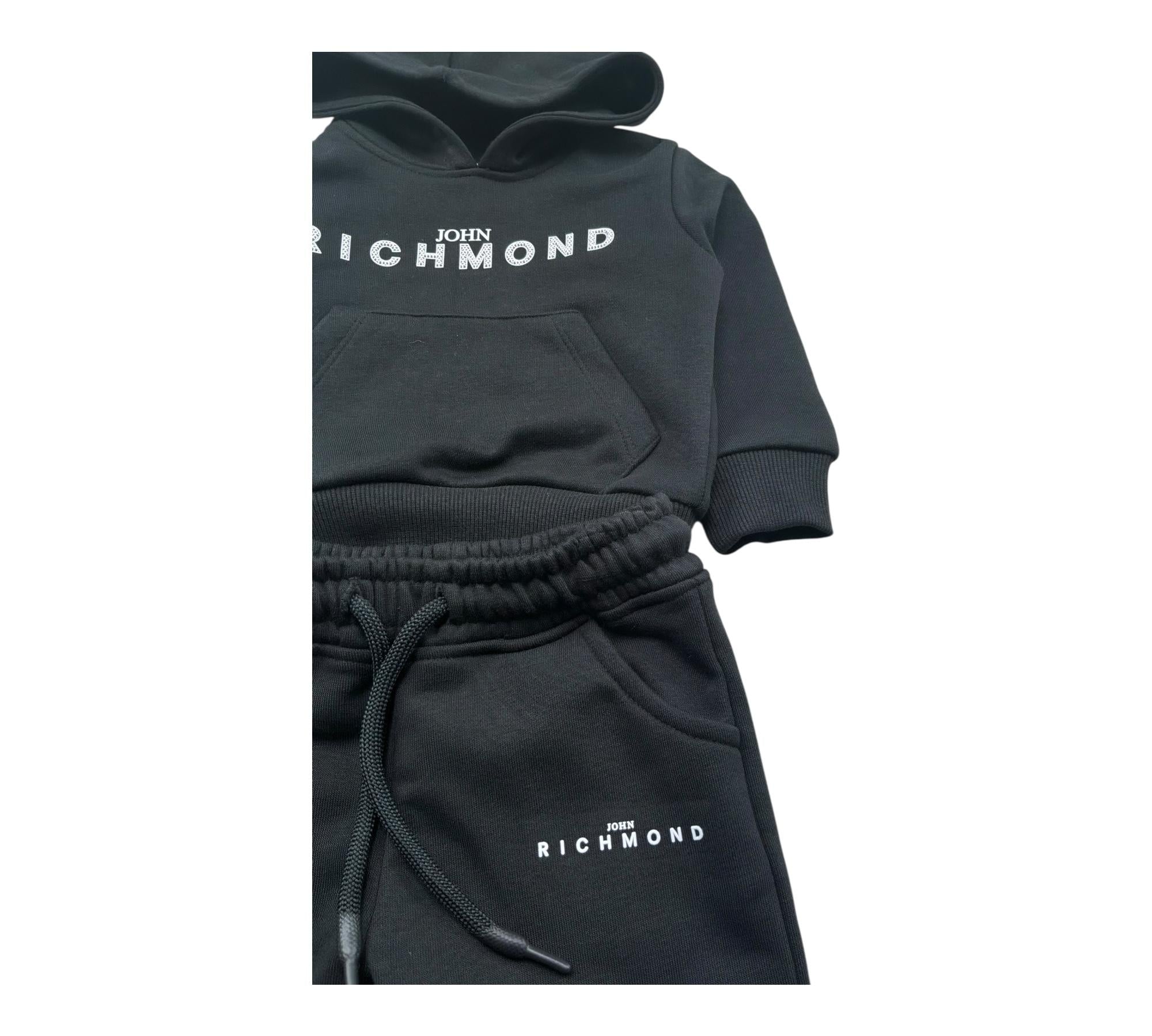 John Richmond Completo 2 Pezzi Felpa-Pantalone Tinta Unita per Neonato RIP26007CF NERO JOHN RICHMOND 