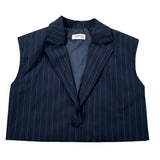 Dondup Gilet Tinta Unita Modello Crop per Bambina DFGL002 BLU DONDUP 