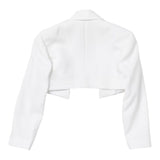 Elisabetta Franchi Crop Jacke einfarbig mit weißen Applikationen für Mädchen