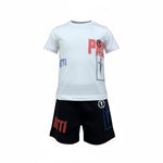 Cesare Paciotti Completo 2 Pezzi T-Shirt-Bermuda Bicolore per Neonato COMP5115B BIANCO/NERO CESARE PACIOTTI 