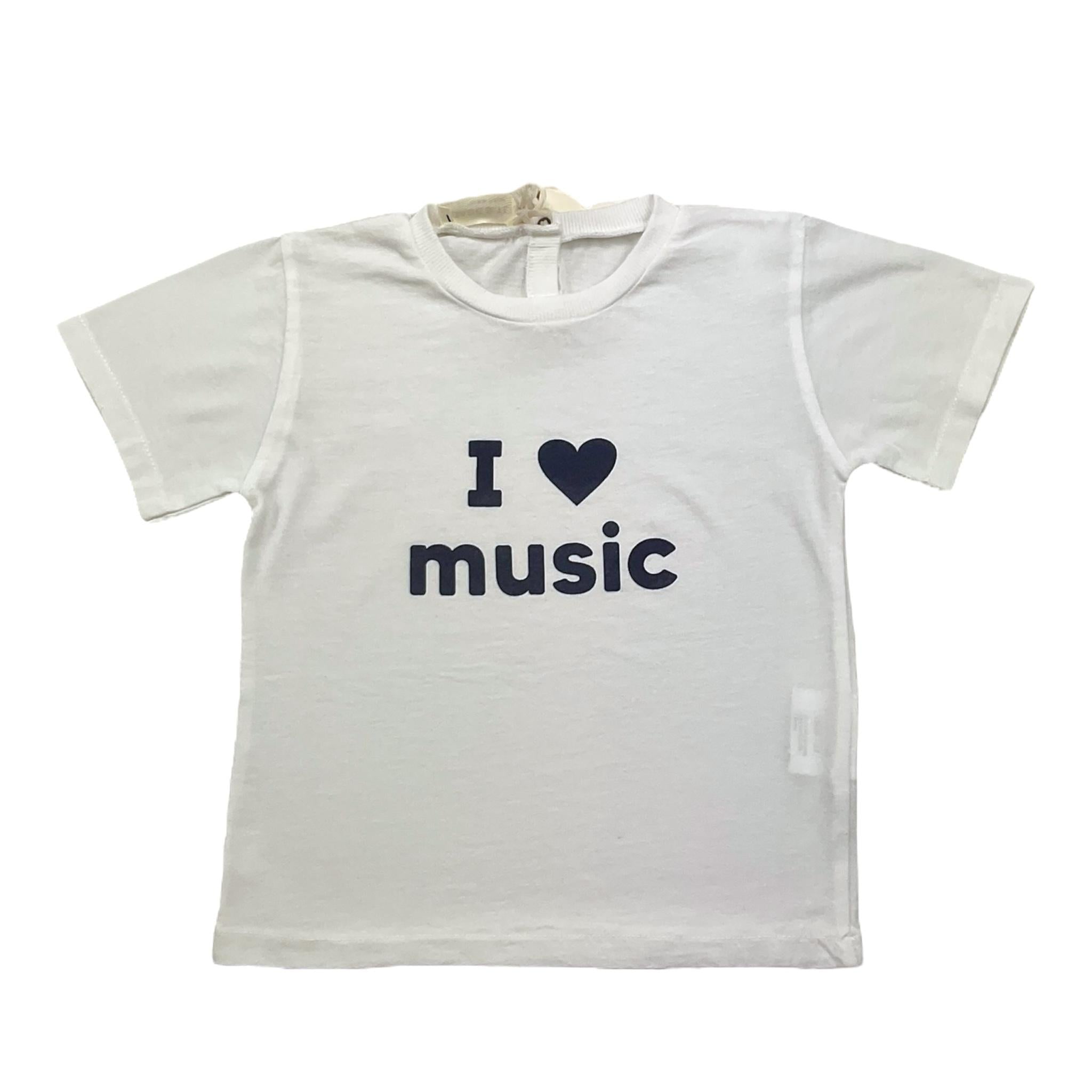 Babe & Tess T-Shirt Girocollo Tinta Unita con Stampa per Neonata 21518156N BIANCO BABE & TESS 