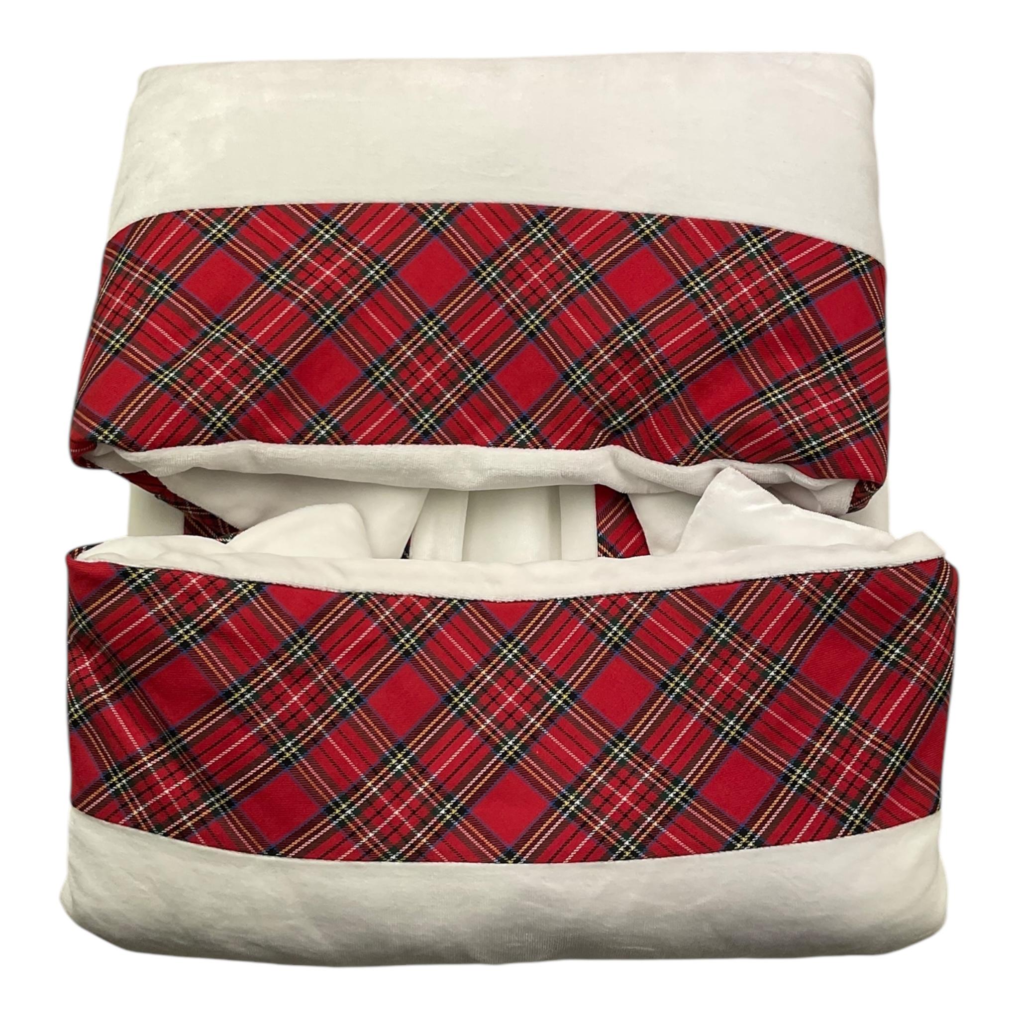 NINNAOH coperta tinta unita con fantasia scozzese Bianco per Neonata I20COP219L BIANCO NINNAOH 
