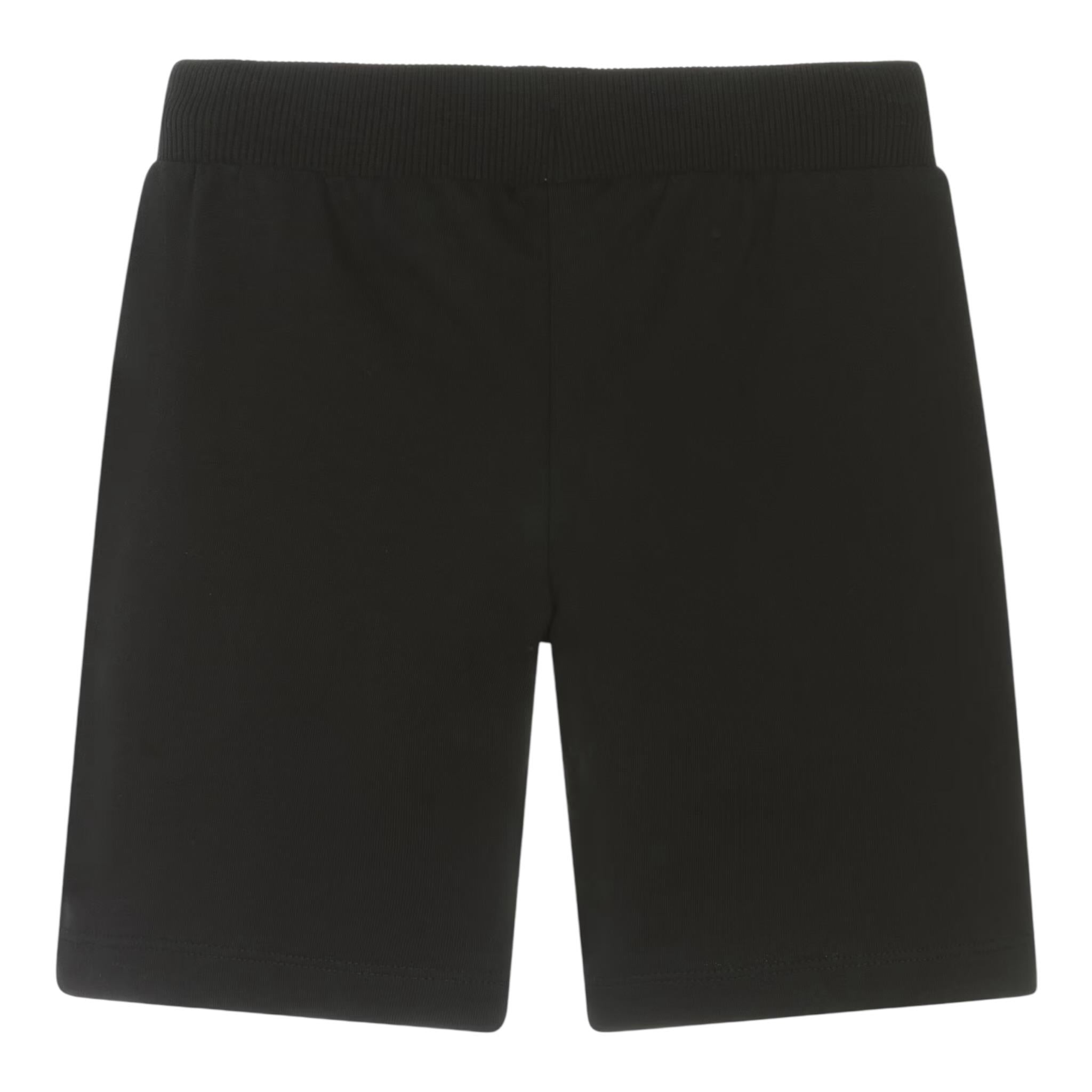 Moschino Bermuda tinta unita con Logo Nero per Bambino HUQ01O NERO MOSCHINO 