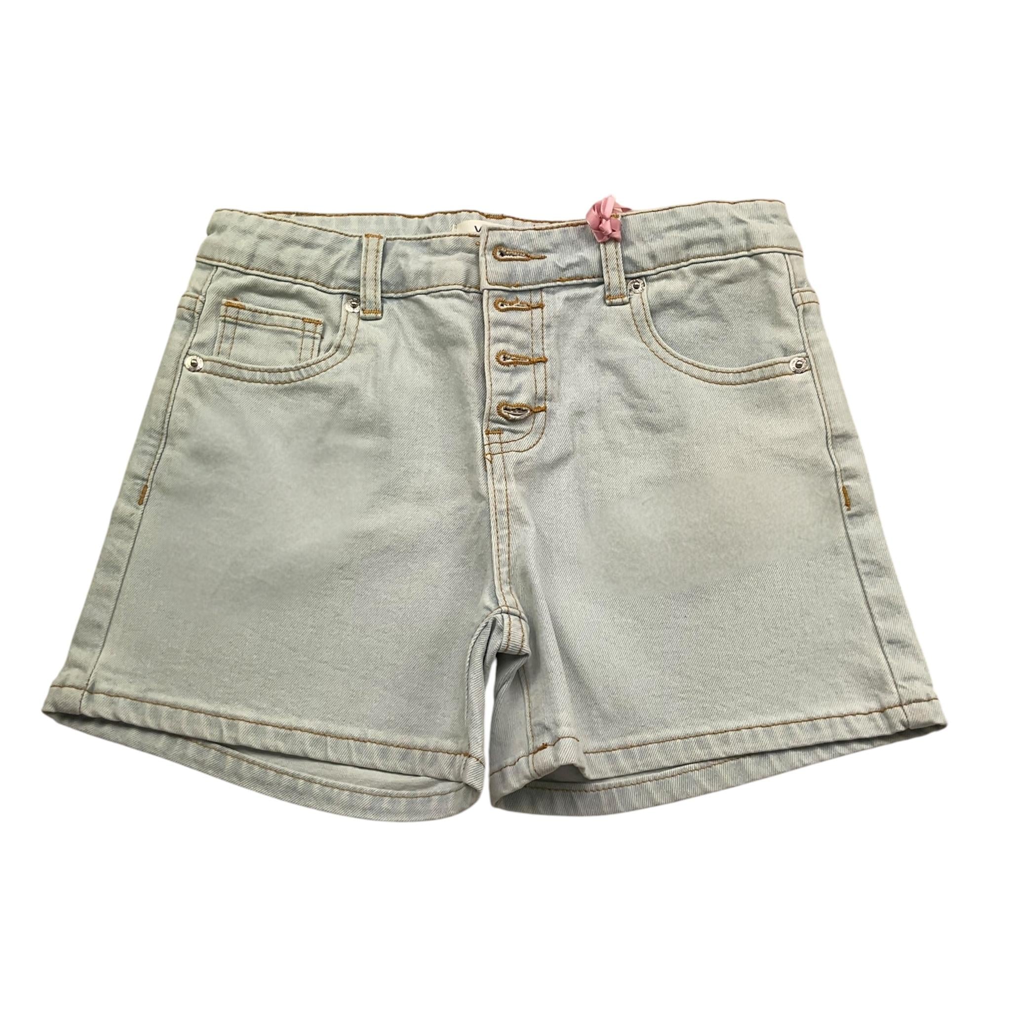 Vicolo Short In Denim Tinta Unita con Girovita Regolabile per Bambina 3146SD00096 AZZURRO VICOLO 