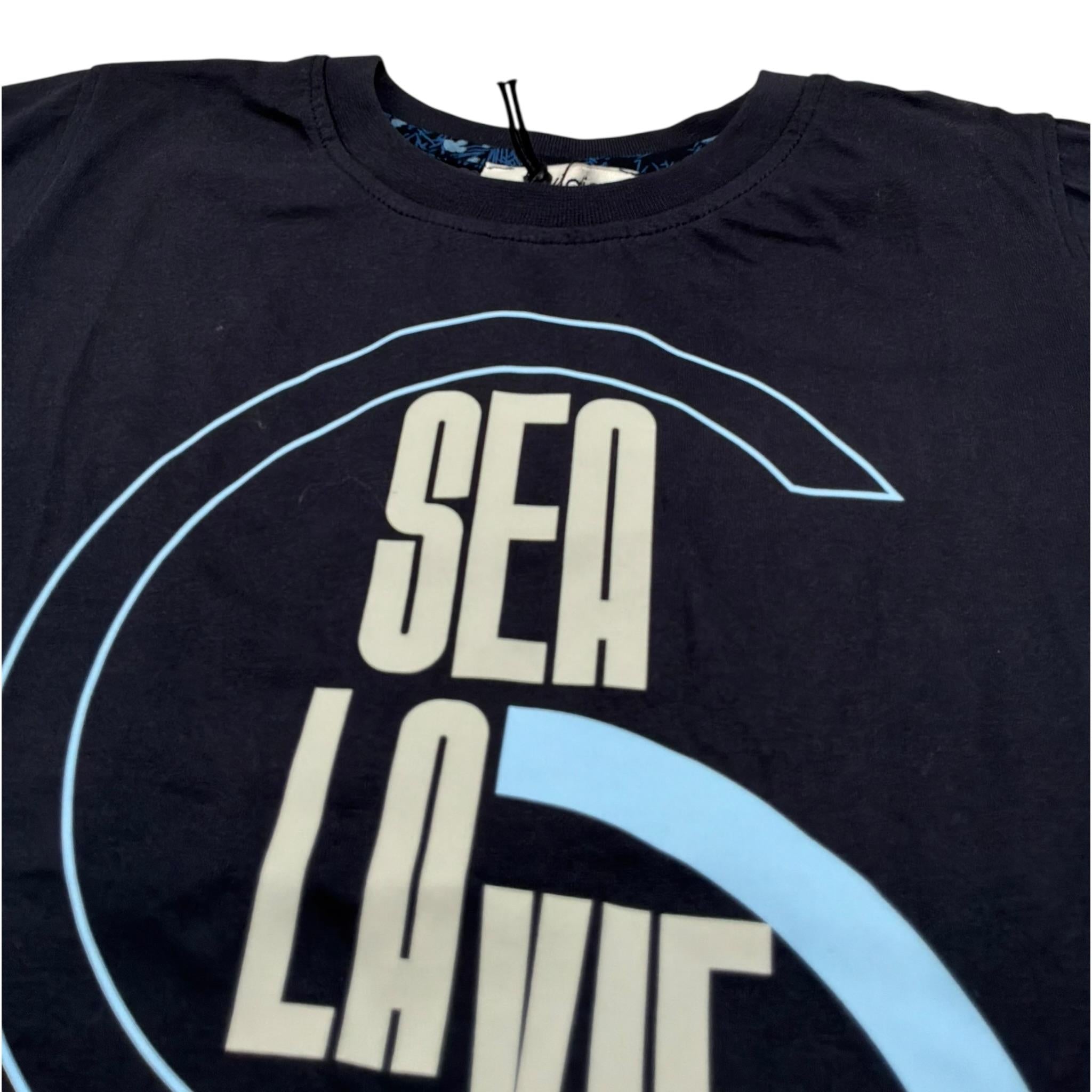 Siviglia T-Shirt Girocollo Tinta Unita con Stampa per Bambino SVJTS17208 BLU SIVIGLIA 